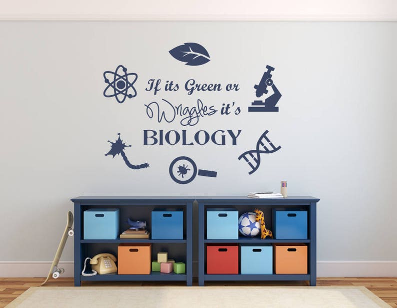 Biology wall decal science wall decal classroom decal // If Etsy