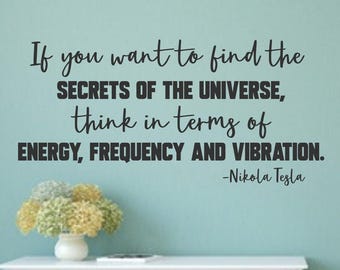 Nikola Tesla Quote Wall Decal, Science Gift