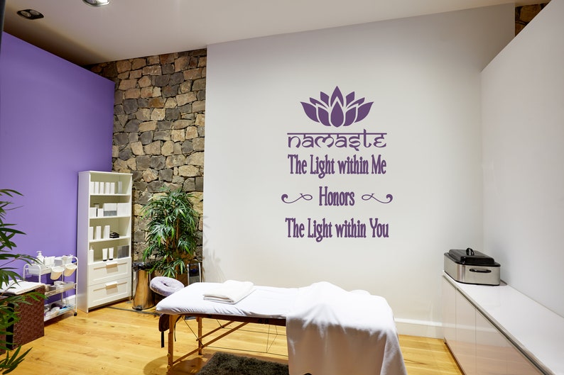 Namaste Wall Decal Namaste Decal Yoga Wall Decor Yoga Wall Etsy