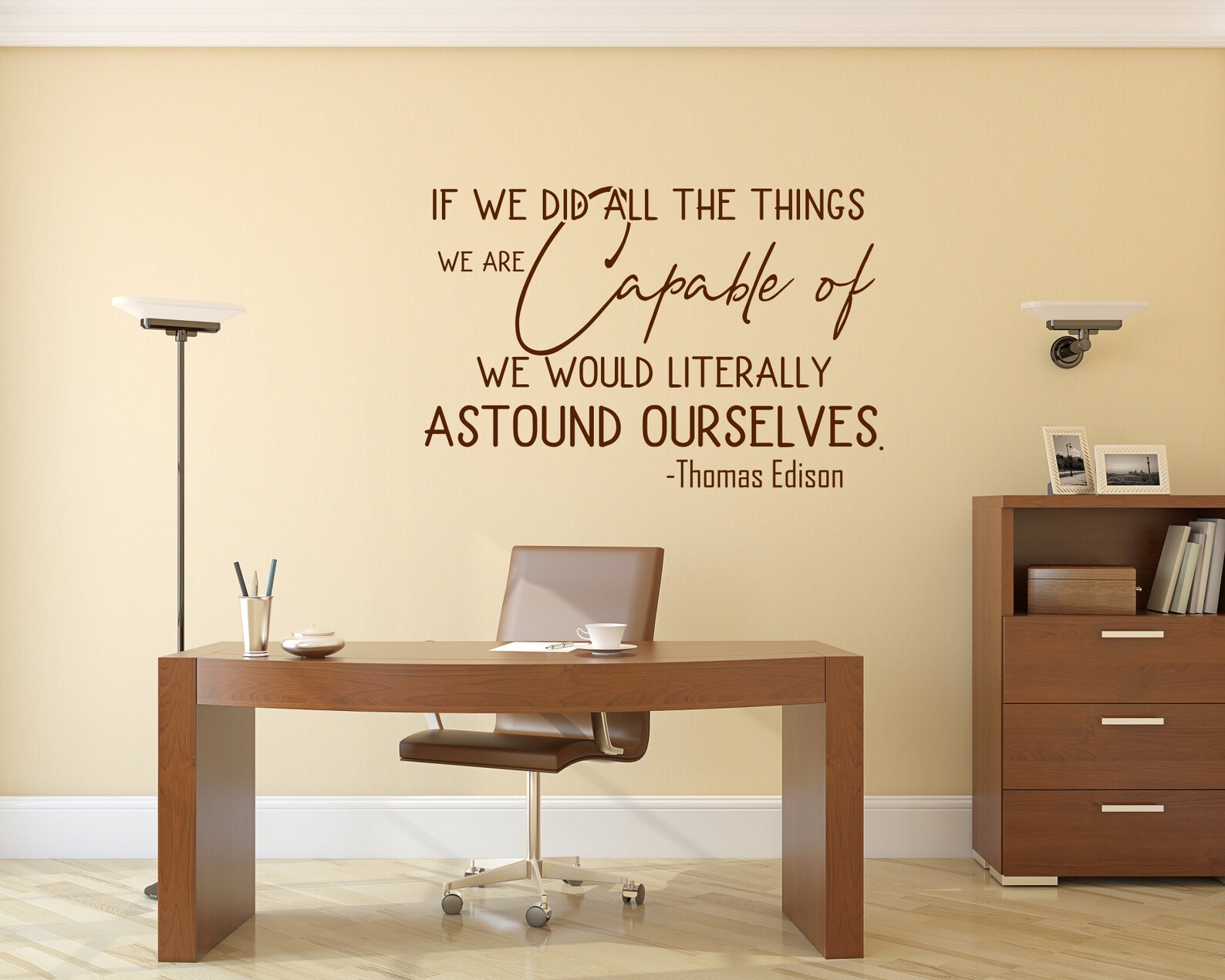 Thomas Edison Quote Wall Decal Motivational Quote Etsy