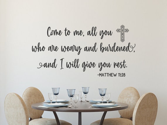 Come To Me And I Will Give You Rest {Table Cross} Come To Me And I Will Give You Rest {Table Cross}