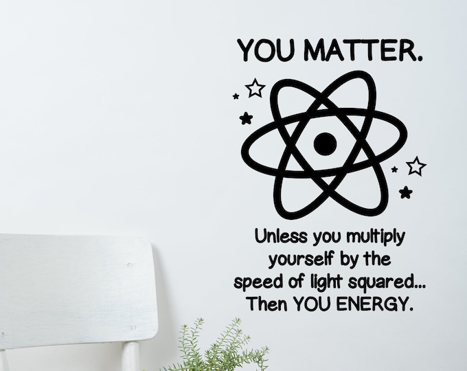 You matter classroom school science class wall art wall decal wall sticker