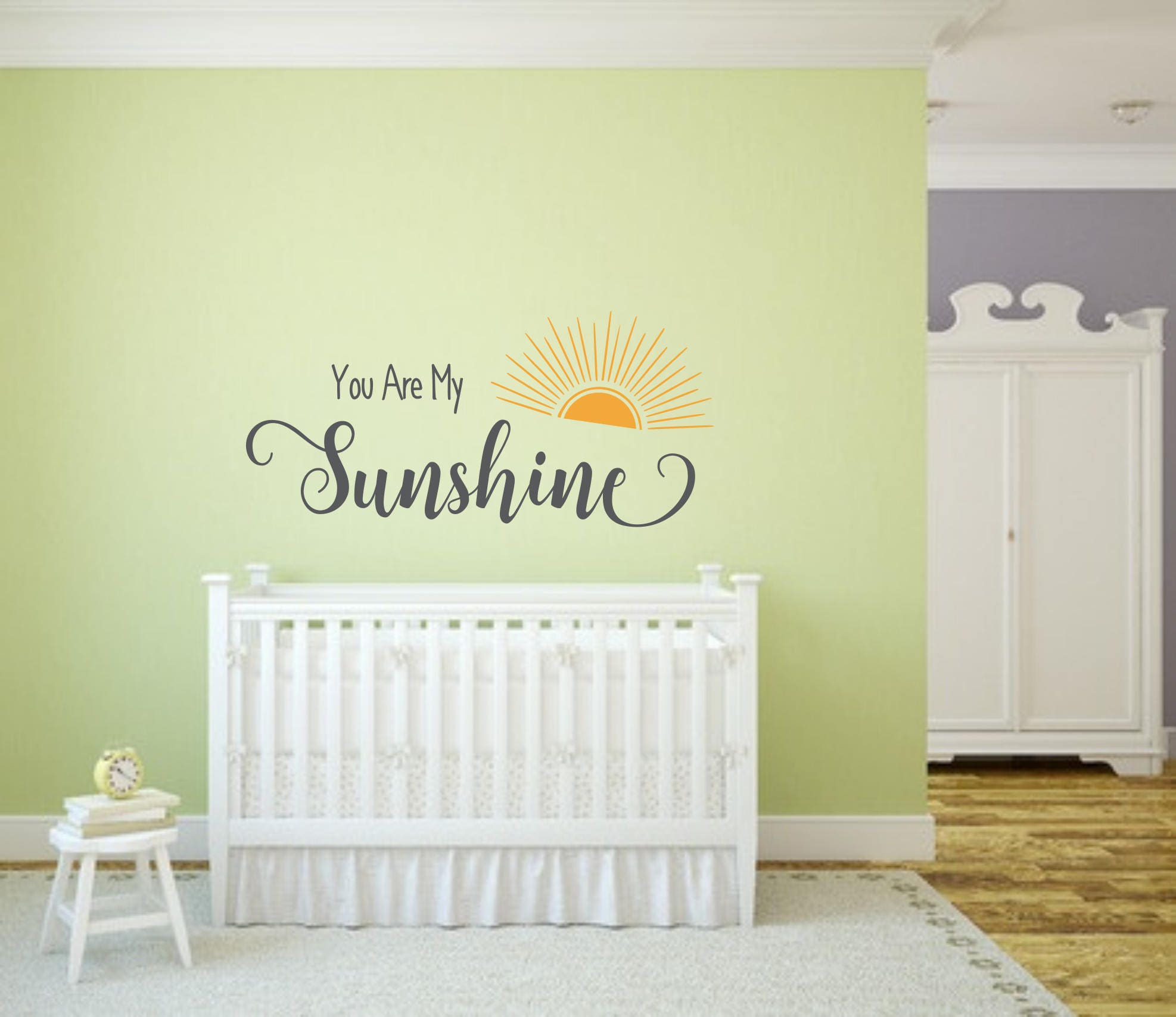 You are my sunshine decal, sunshine wall decal, yellow sun ...