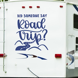 Road Trip RV Vinyl Decal: Camper Decor