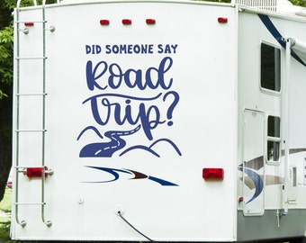 Road Trip RV Vinyl Decal: Camper Decor