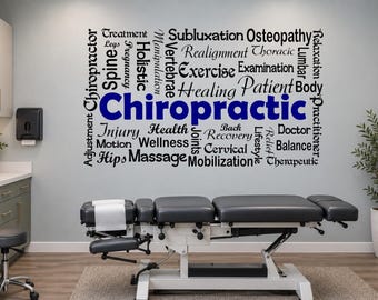 Chiropractic Word Art Decal: Holistic Healing Office Decor