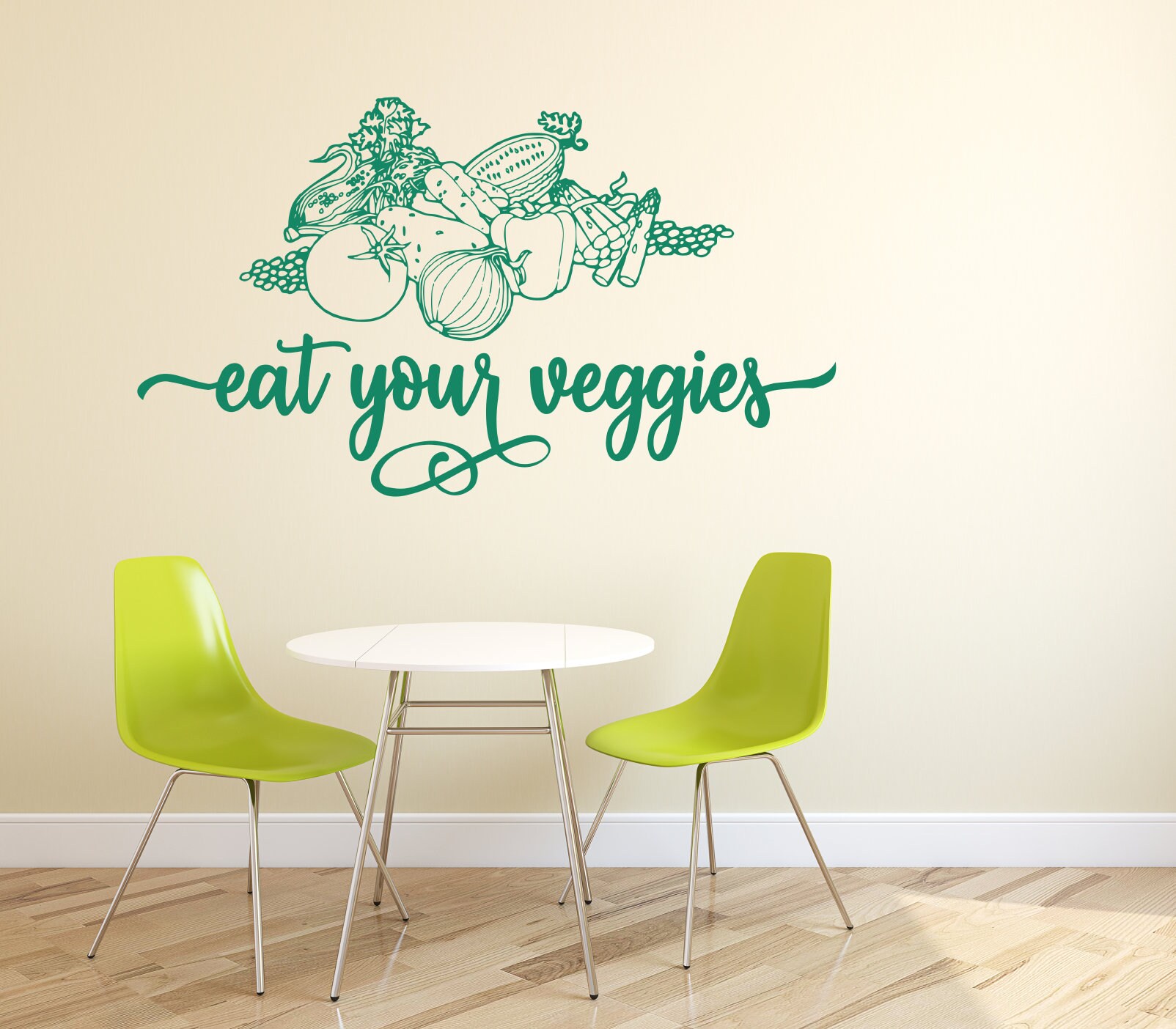 Eat your veggies kitchen wall decal vegetable wall decal Etsy