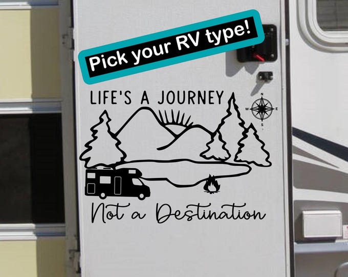 Life's a journey rv decal, rv gifts// decor for camper