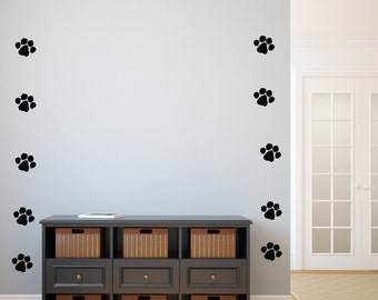 paw print decals, dog paw print decals, cat paw prints, veterinarian decals, paw prints decal