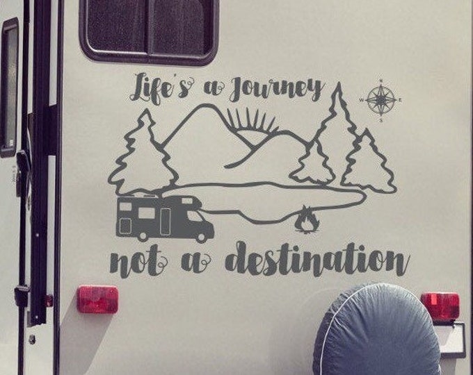 Life's a journey rv decal, rv gifts// decor for camper