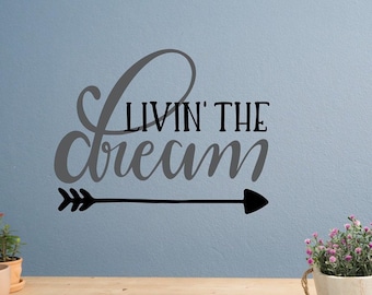 Livin' the Dream Wall Decal: Arrow Accent, Home Decor