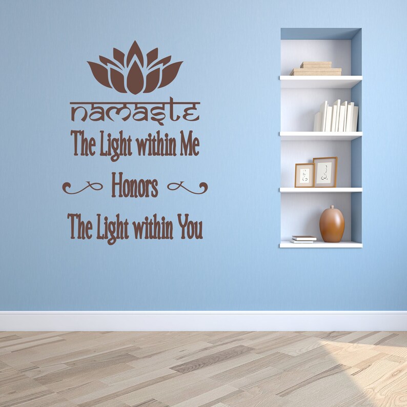 Namaste Wall Decal Namaste Decal Yoga Wall Decor Yoga Wall Etsy