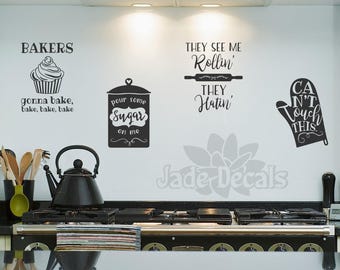 Funny Baking Wall Decals: Kitchen Song Lyrics
