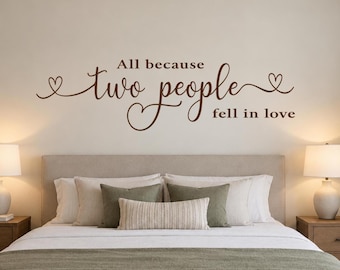 Romantic 'All of Me Loves You' Wall Decal | Bedroom Decor