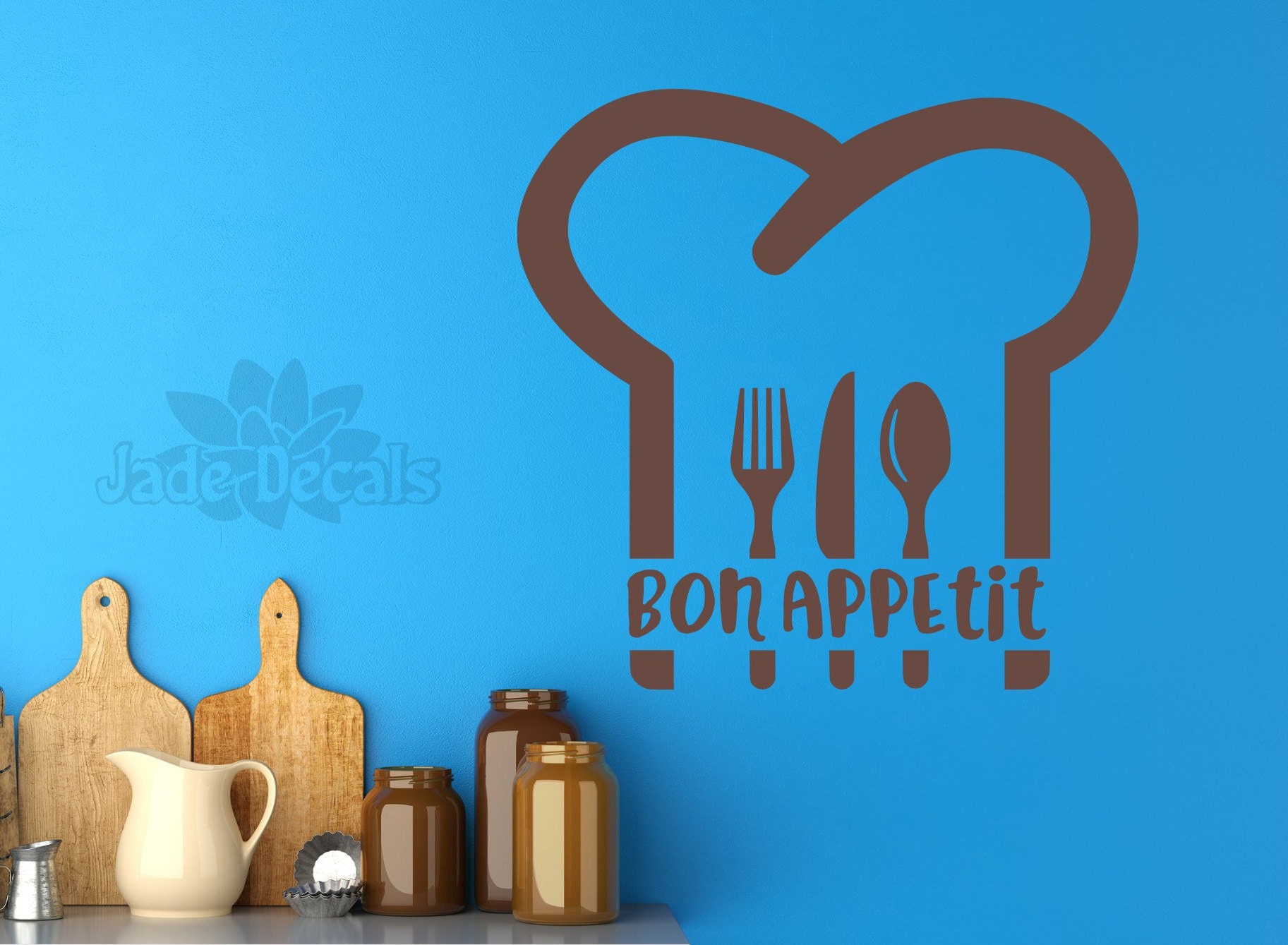 Bon Appetit Decal Chef Wall Kitchen Cooking