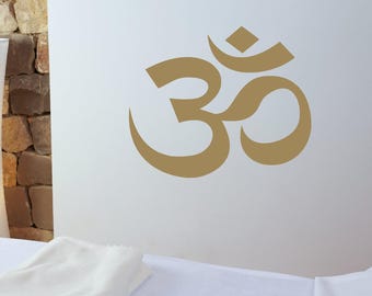 Om Symbol Wall Decal: Yoga Studio Decor, Laptop Decal