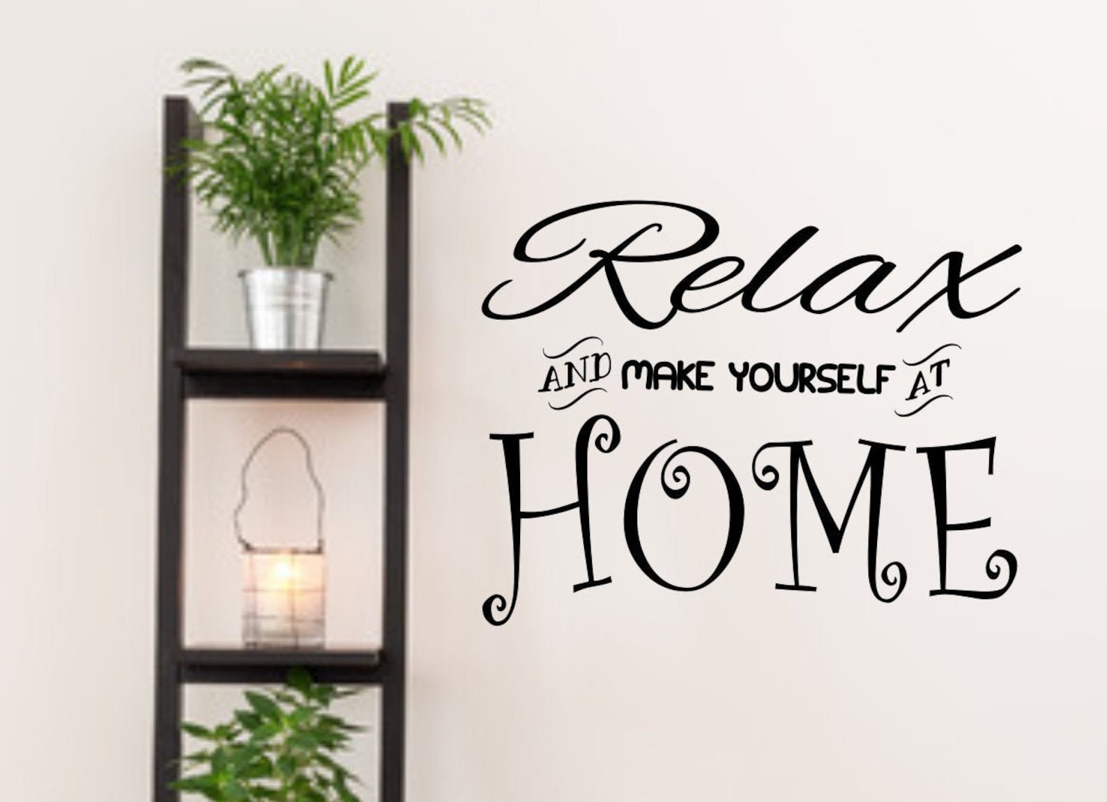 Relax wall decal living room decal entryway decor relax and Etsy