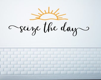 Seize the day wall decal, carpe diem decal