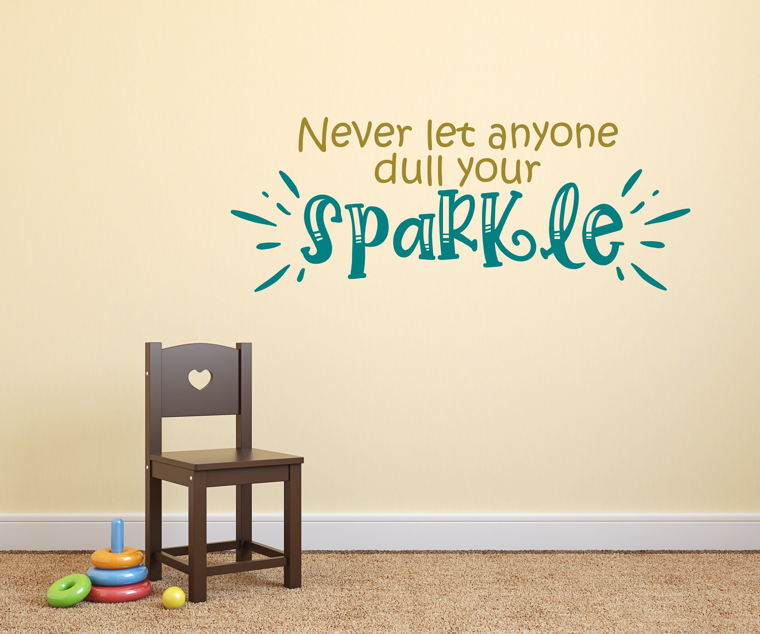 Sparkle Never Let Anyone Dull Your Sparkle Girls Wall Decor