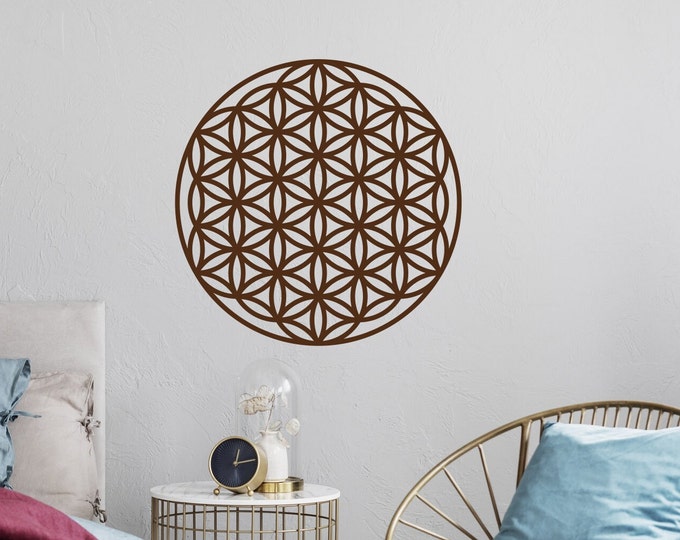 Flower of life wall decal, seed of life, mandala, sacred geometry, yoga art, decal