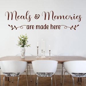 Meals and Memories Kitchen Wall Decal: Farmhouse Dining Room Decor