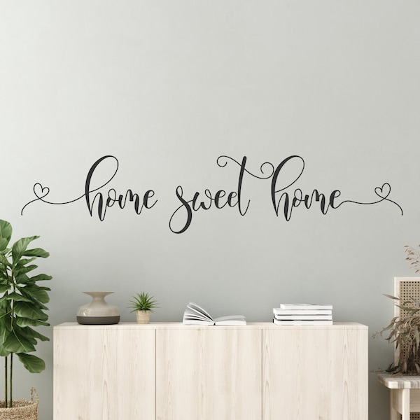 home sweet home, wall decal, wall decor, home decor, new home gift, home sweet home sign, first home gift, home sign