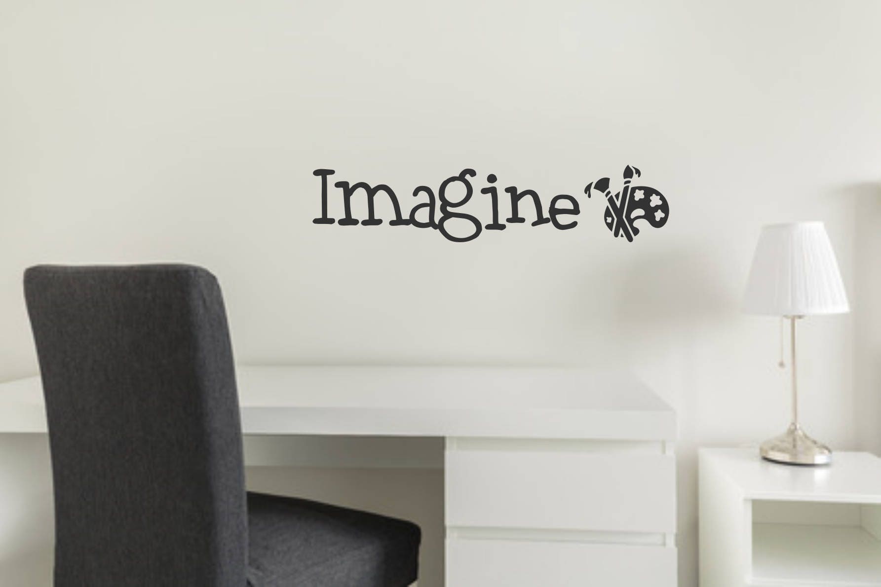 Imagine craft room artist wall art decal, artist wall decal, craftroom