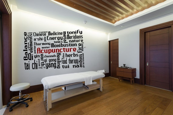 Akupunktur Aufkleber Akupunkteur Geschenk Akupunktur Wandtattoo Akupunkteur Dekor