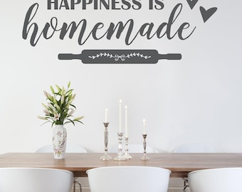 Happiness is Homemade Kitchen Wall Decal: Vinyl Lettering