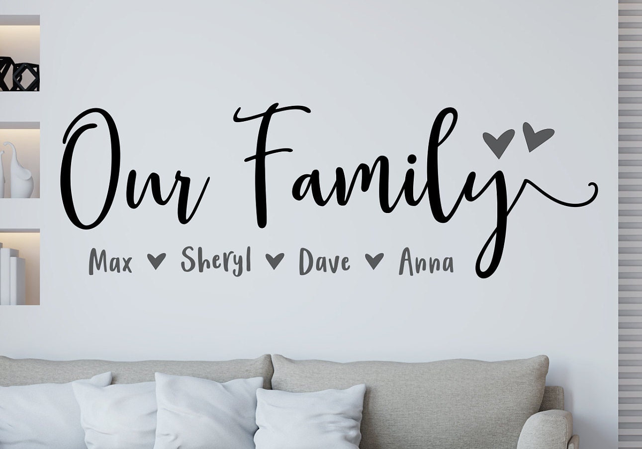 family decals for living room