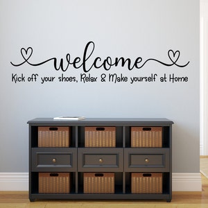 Welcome Wall Decal: Guest Room Entryway Sticker