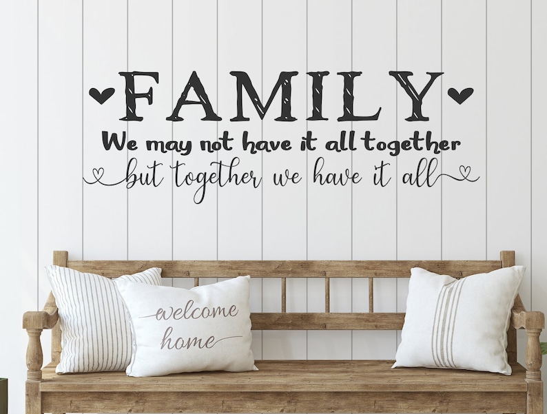 Family Wall Decal Family Room Decor Wall Decal Family Home Etsy