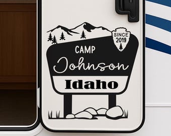 Personalized National Park RV Decal: Custom Camper Sign