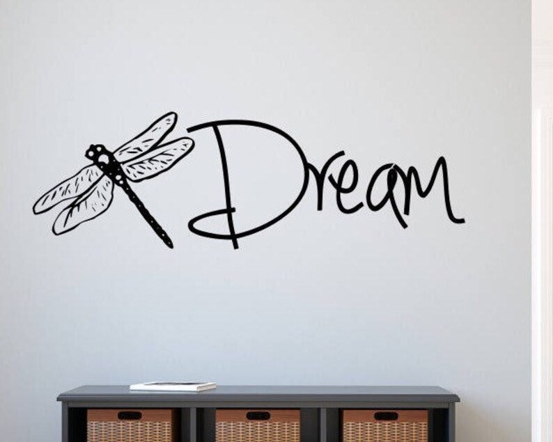 Dragonfly Wall Decal Dream Art Dragon Fly Gift