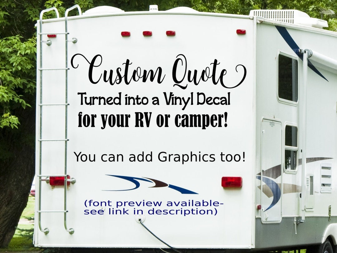 Custom Rv Decals, Personalized Decal for Camper, Custom Vinyl Decal