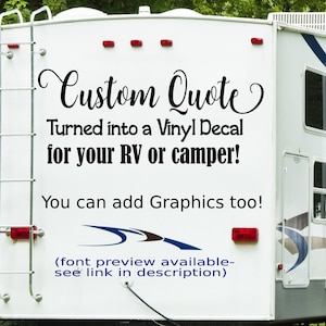 Custom RV Decals: Personalized Vinyl Camper Decor