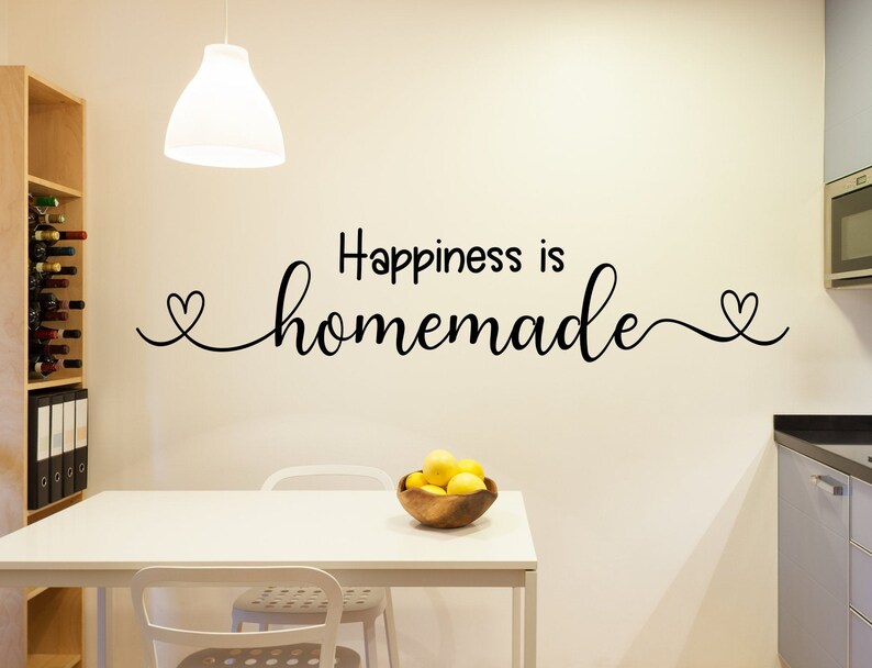 Happiness is Homemade Kitchen Decal Kitchen Quotes Kitchen Etsy