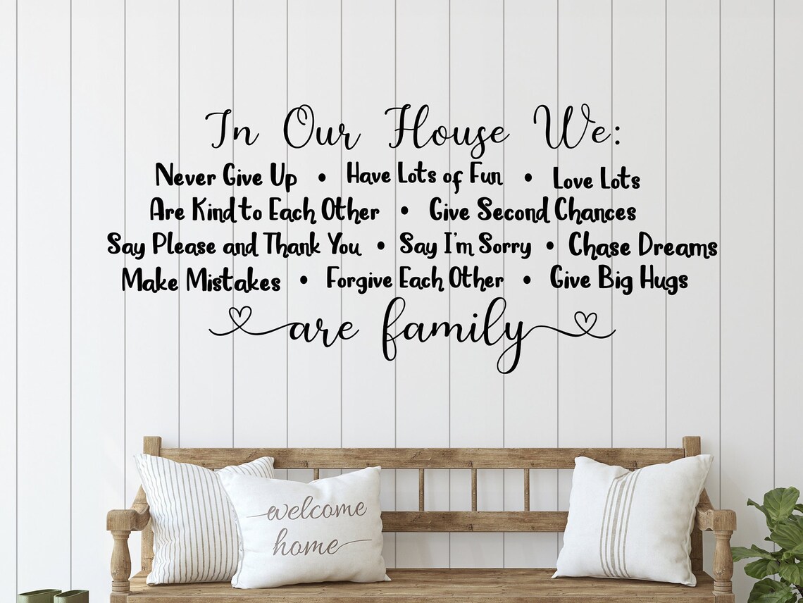 In Our House Family Rules Wall Decal House Rules Family Etsy