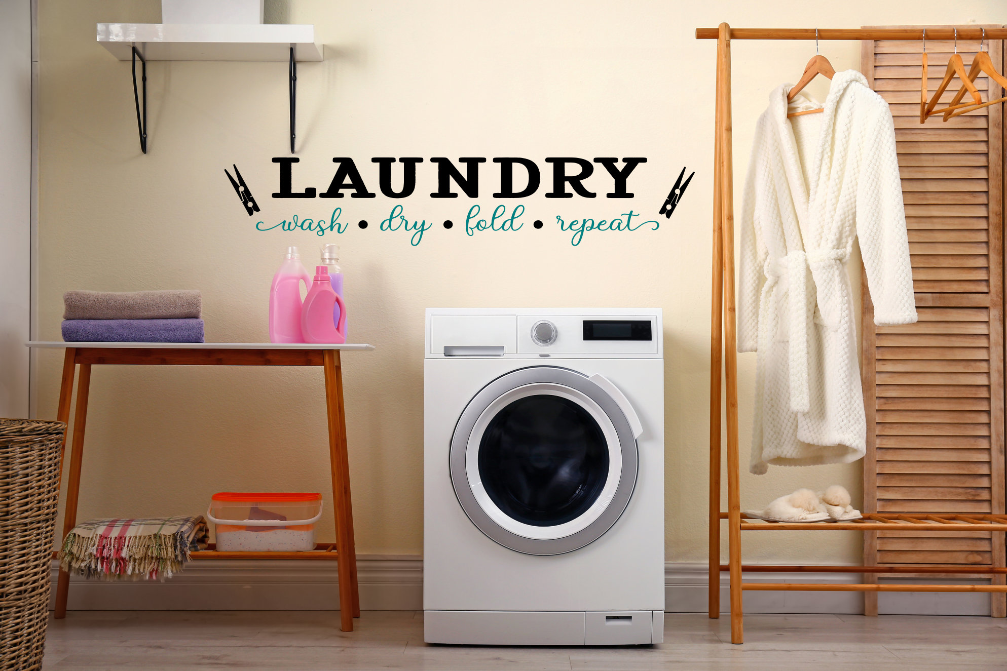Laundry room decor wall decal. laundry room sign, laundry sign, laundry