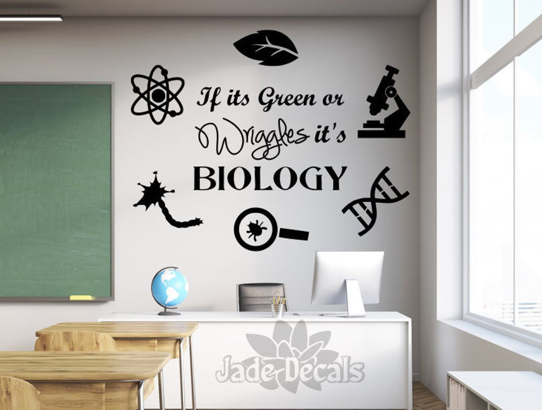 Biology Wall Decal, Science Wall Decal, Classroom Decal // If It's