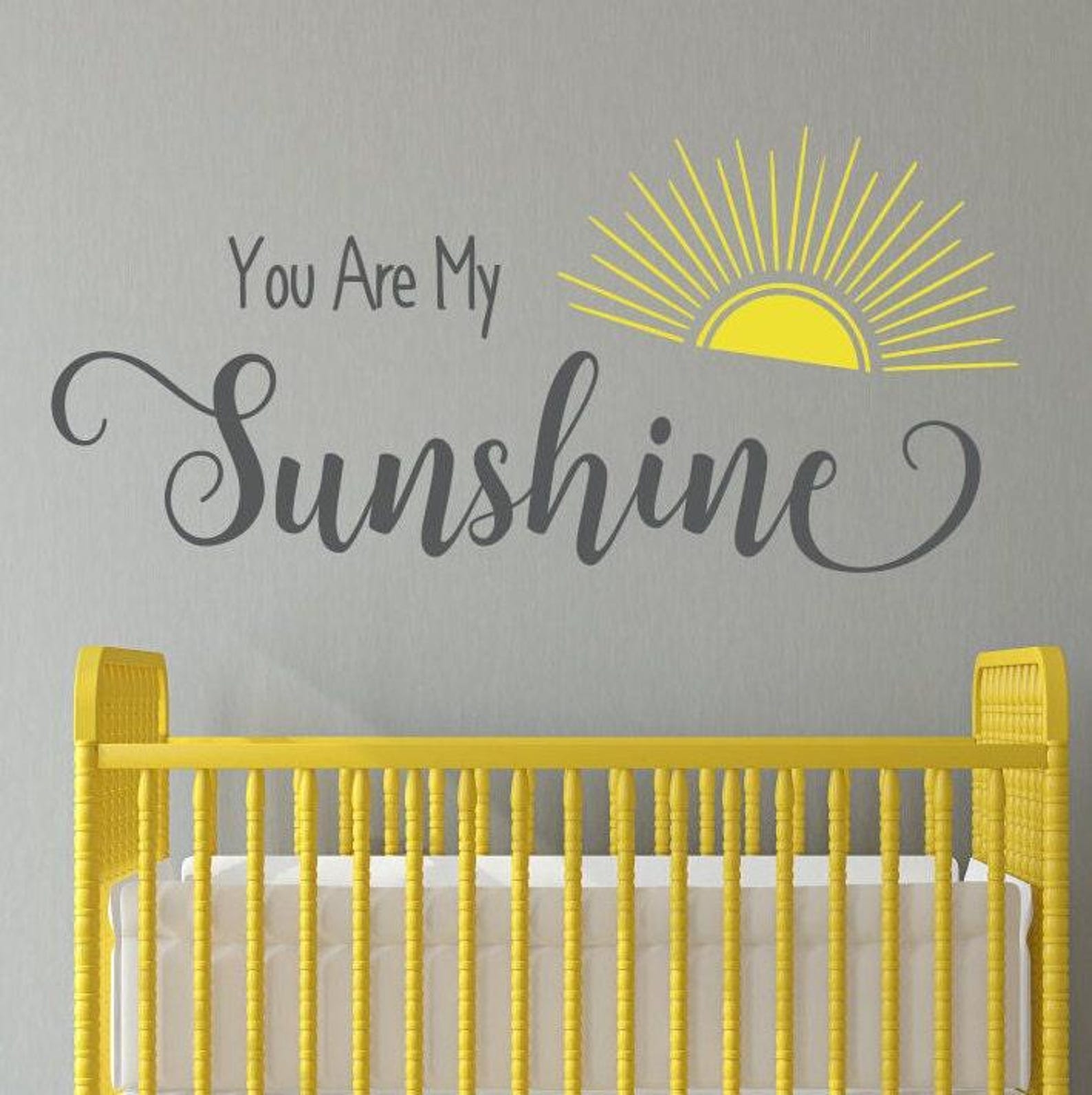 You Are My Sunshine Decal: Nursery Wall Art - Etsy