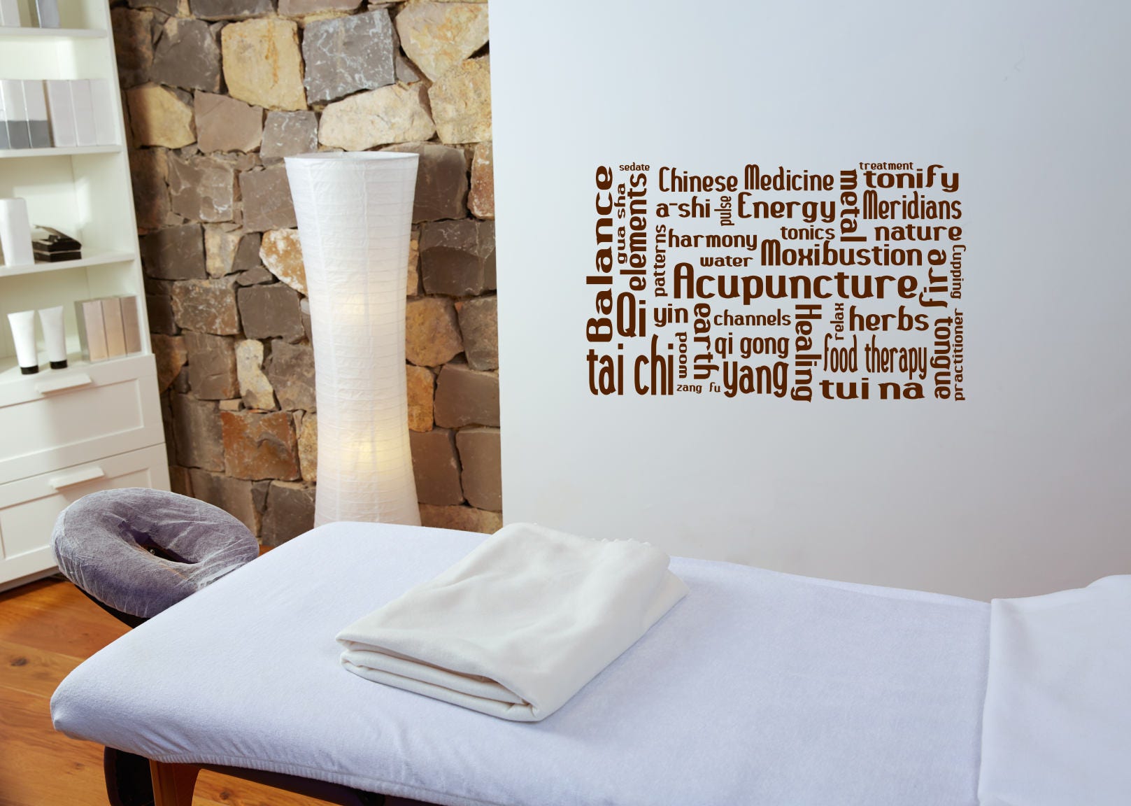 Acupuncture decal // acupuncturist gift, acupuncture wall decal