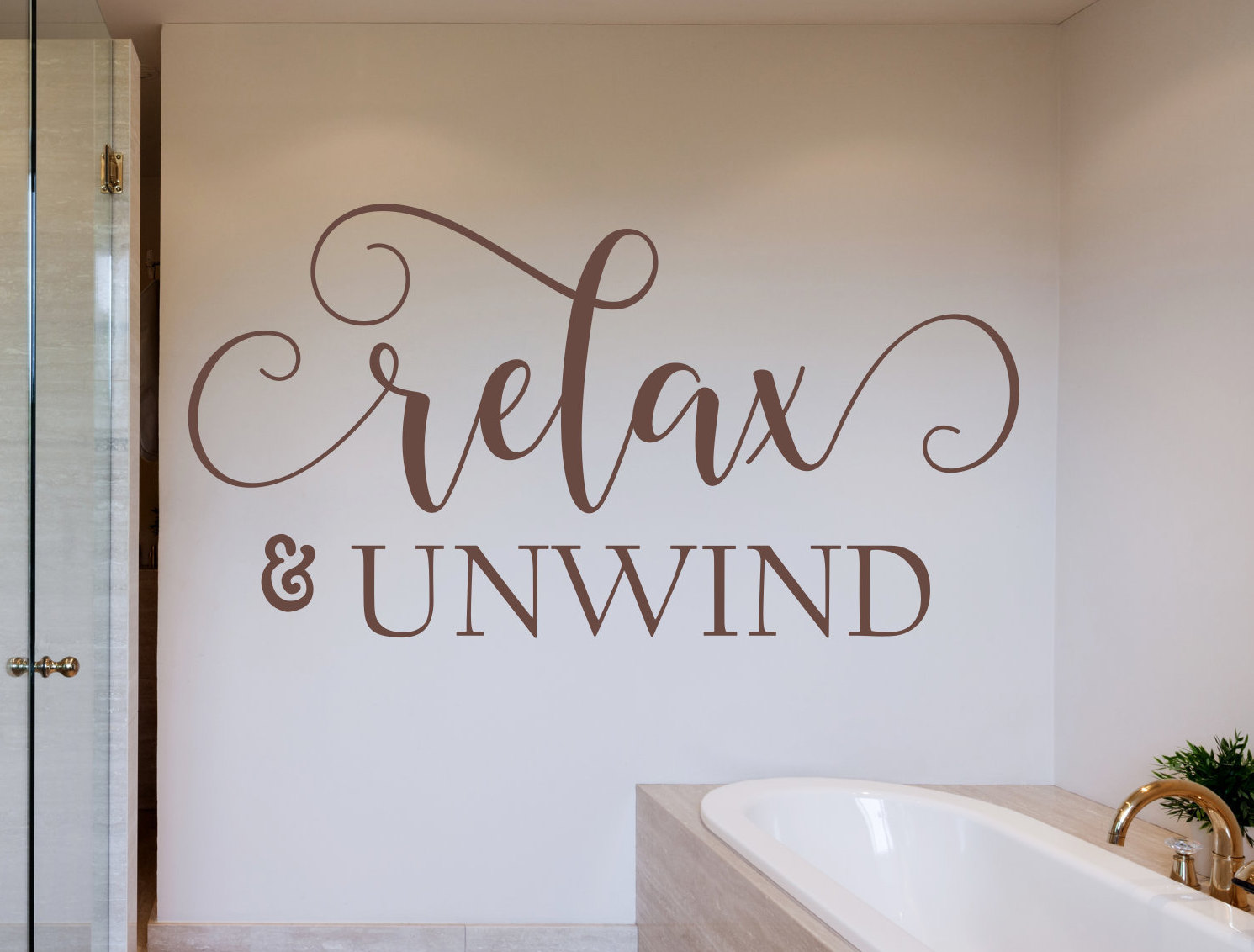 Soak Wash Lather Relax Bathroom Wall Decal