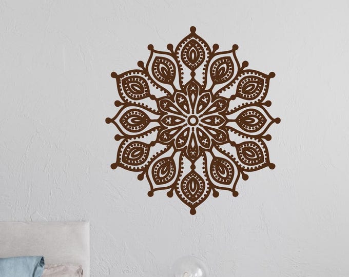 Mandala wall art, Mandala yoga decal