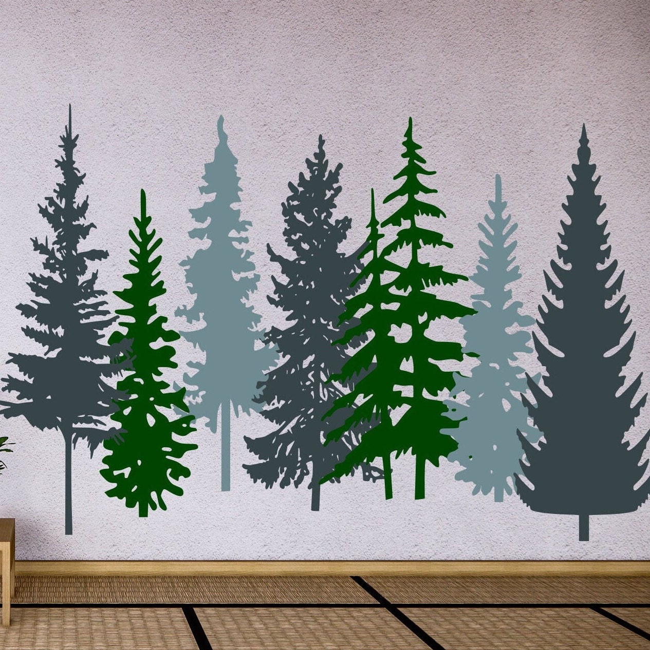 Vinyl Wall Decals Tree Wall Decal for Nursery-corner Top Tree