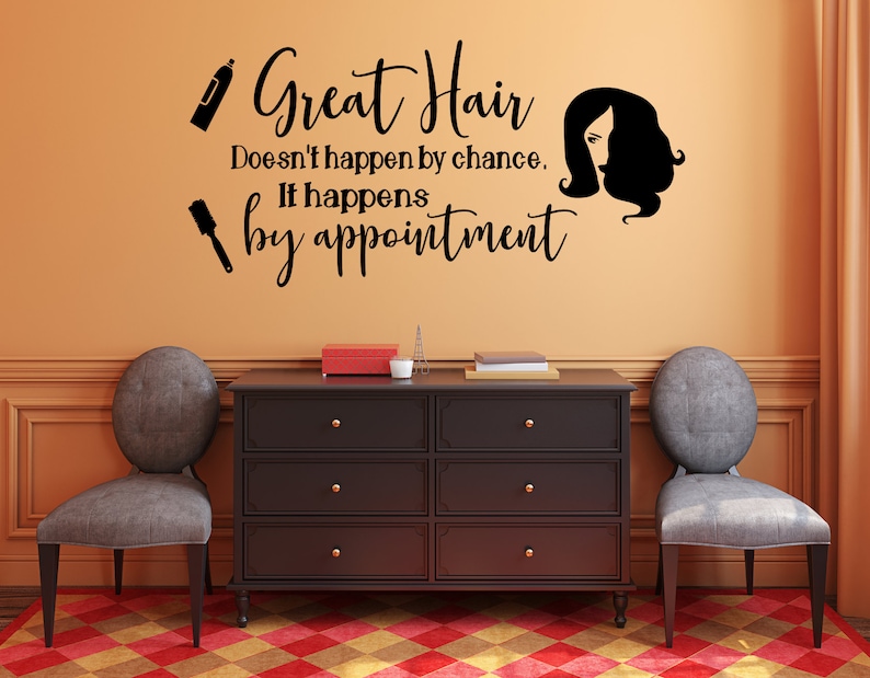 Hair Salon Decal Hair Salon Wall Art Hair Salon Wall Decal Etsy