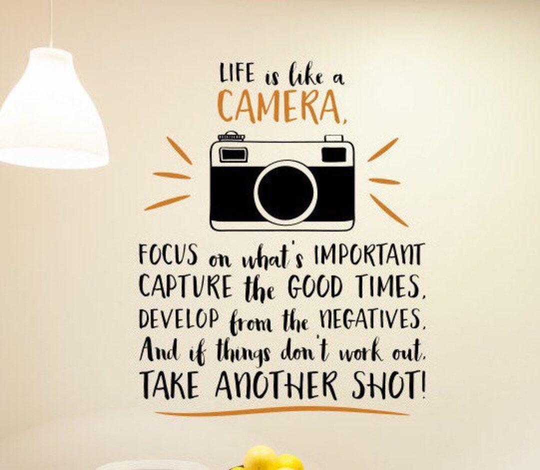 Camera Wall Decal, Camera Wall Art, Photography Decal, Camera Wall