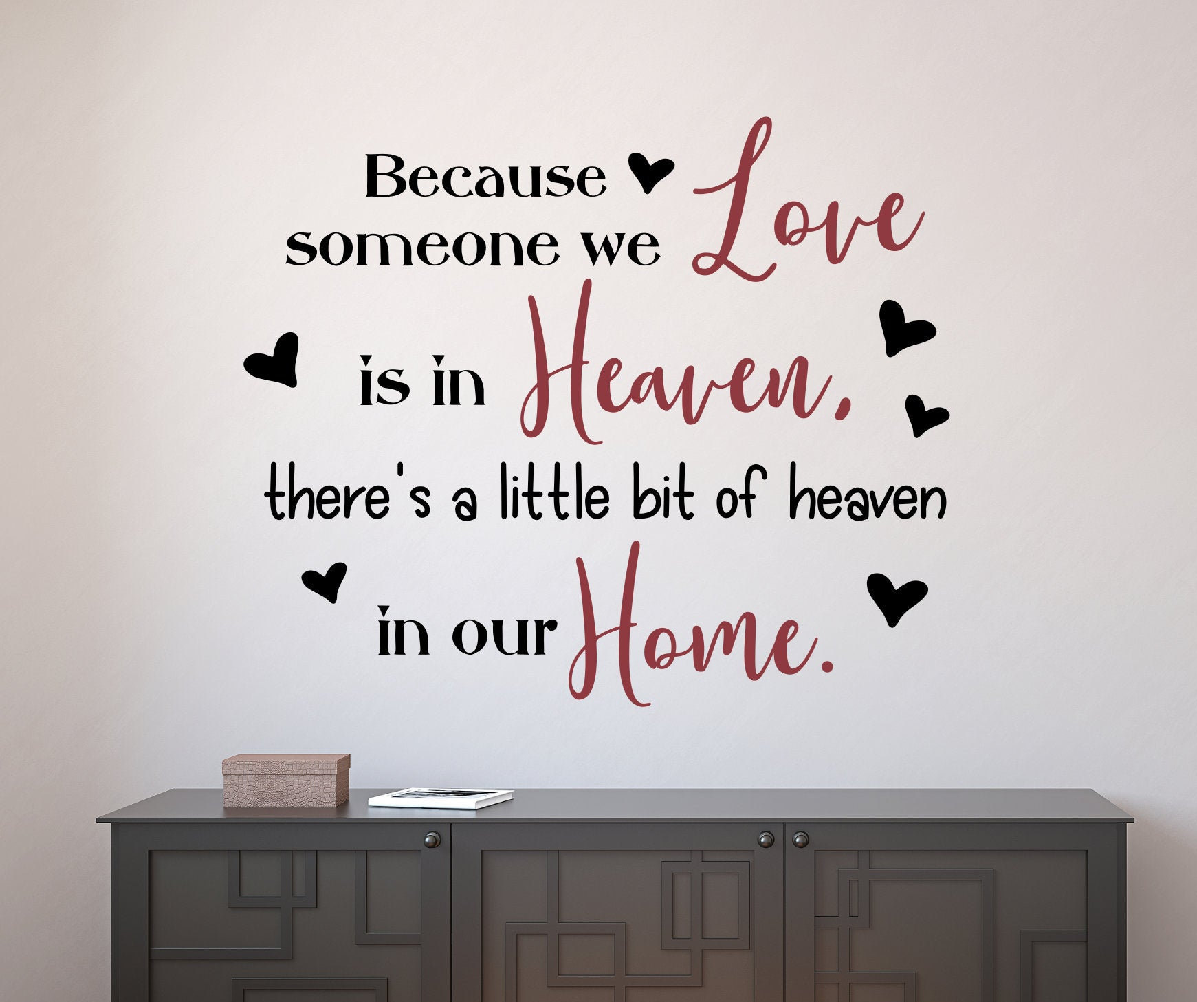 Sticker Decal A Little Bit Of Heaven In Our Home Wall Quote Transfer