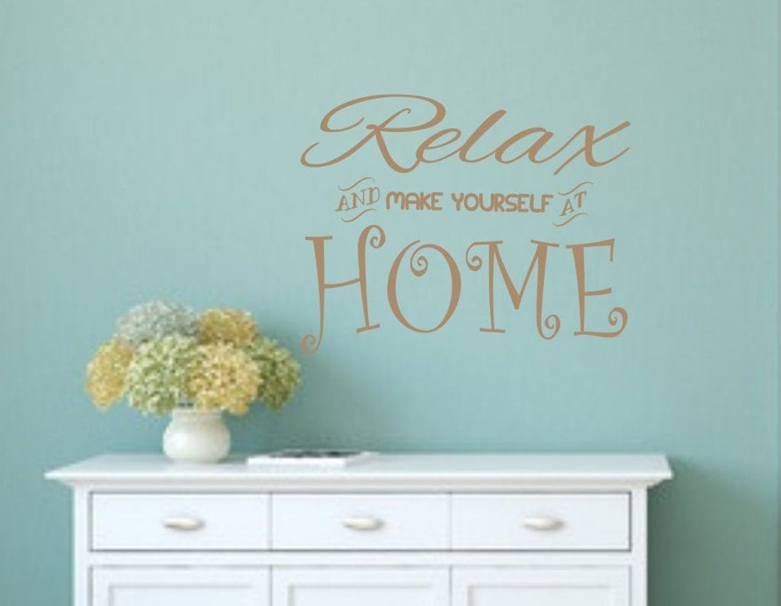 Relax wall decal living room decal entryway decor relax and Etsy