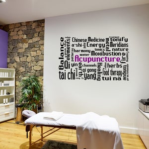 Acupuncture decal // acupuncturist gift, acupuncture wall decal, acupuncturist decor image 8